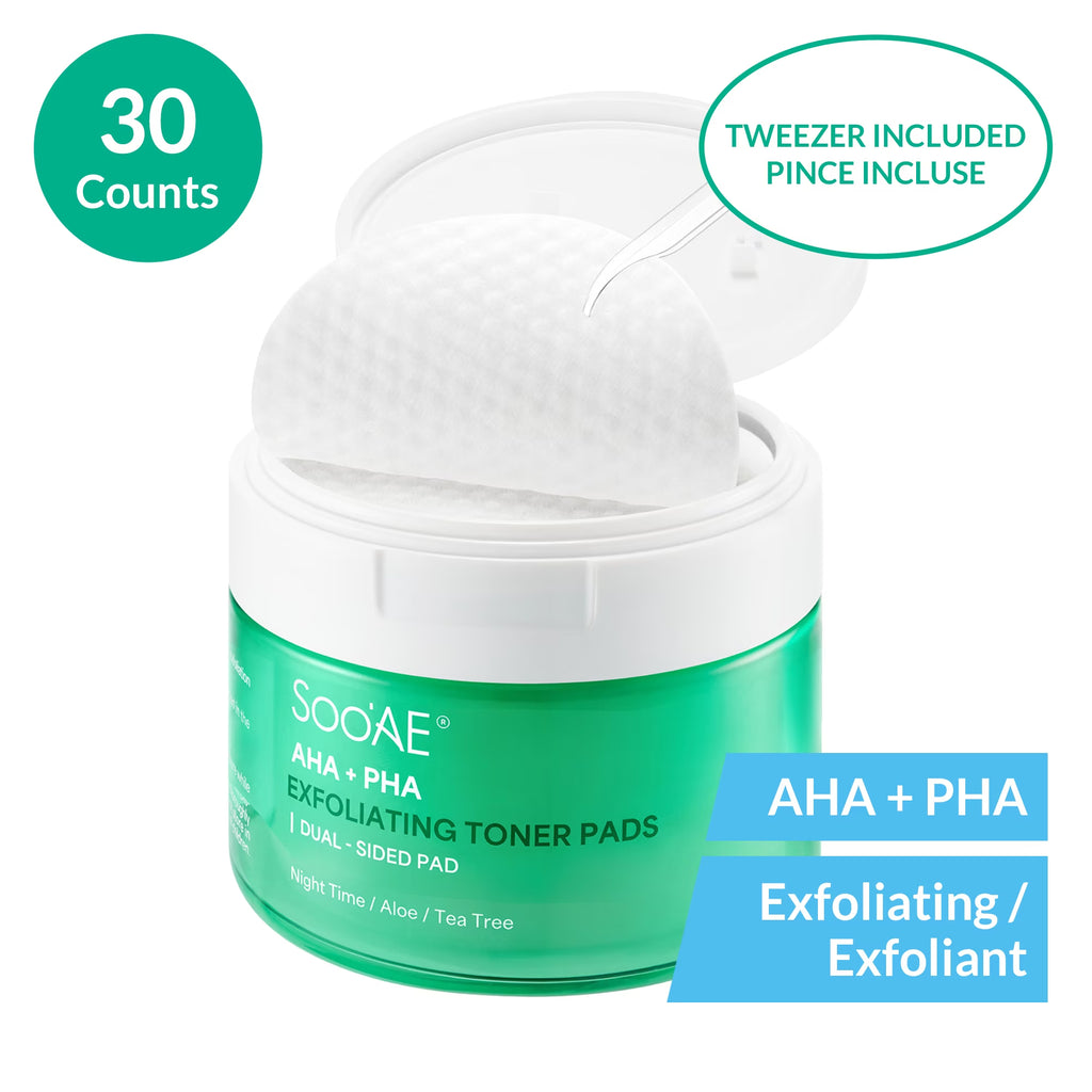 Exfoliating Toner Pads with Tea Tree and Aloe