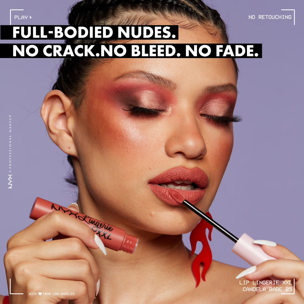 Lip Lingerie XXL Smooth Matte Liquid Lipstick, 16Hr Longwear, Staying Juicy, 0.13 Fl Oz