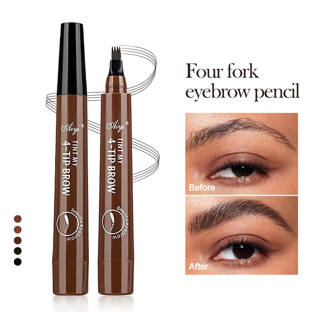 4 Fork Microblading Eyebrow Pencil Waterproof Eyebrow Pencil 