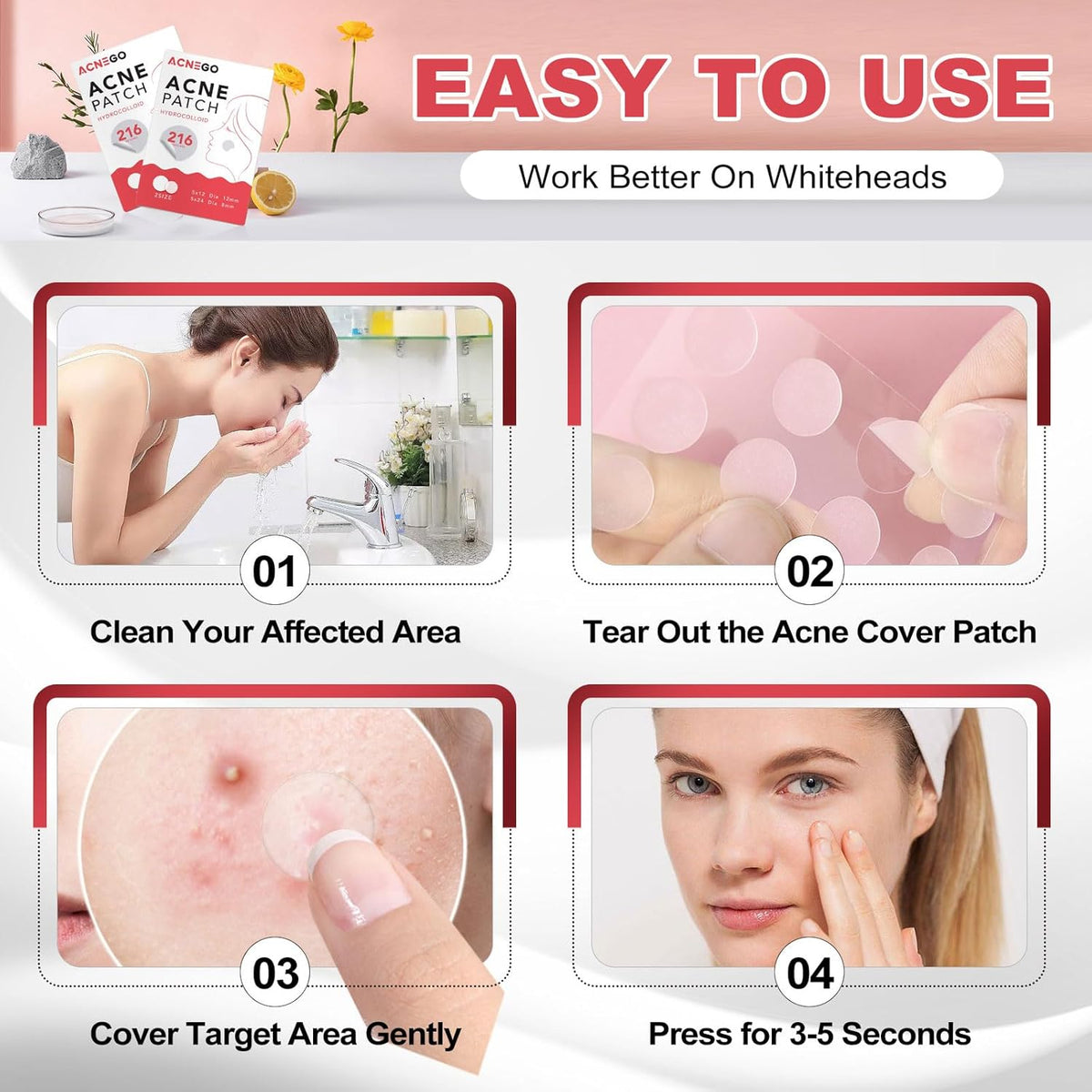 Pimple Patches for Face, Acne Patches Spot Treatment Patch