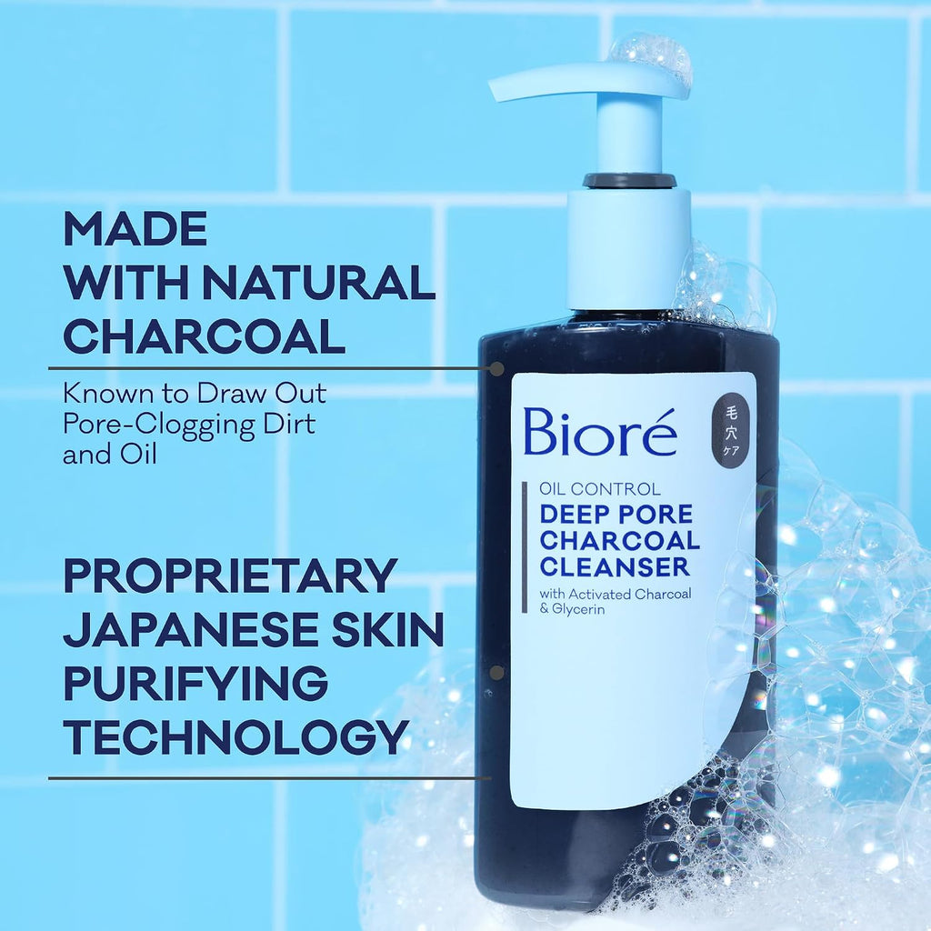 Biore Deep Pore Charcoal Face Wash for Oily Skin